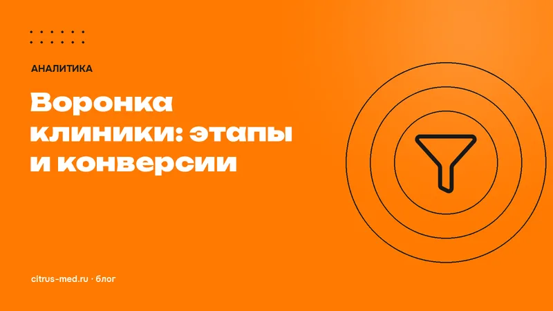 Воронка клиники: этапы пути пациента и конверсии на каждом шаге